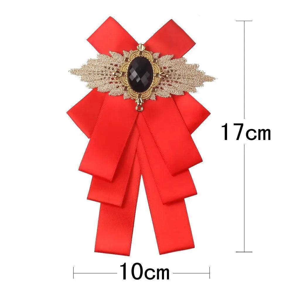 Charming Butterfly Ladies Bowtie Casual Solid Color Rhinestone Brooch Bowties For Women Fashionable Wedding Bowtie