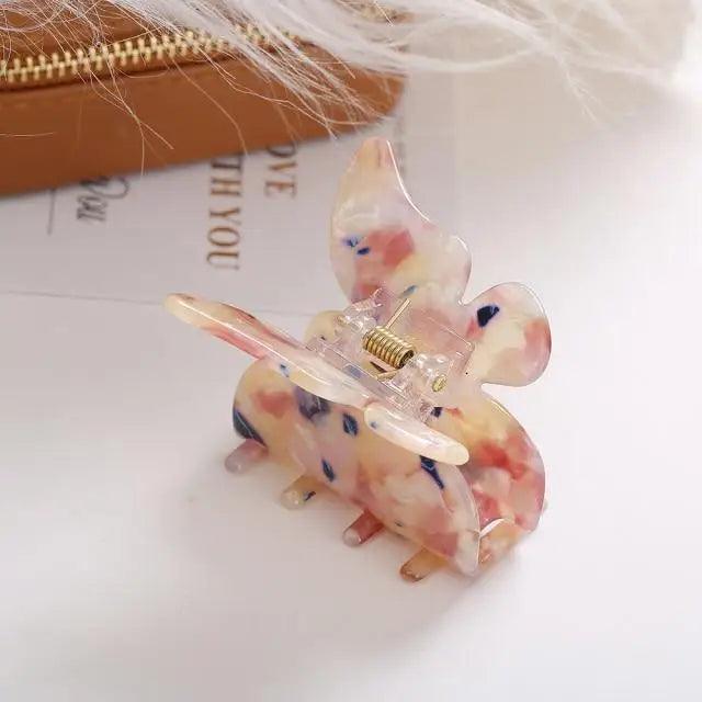 Charming Butterfly Women Hair Claw Acrylic Hair Holder Hair Styling Accessories Beautiful Clip For Women - 3