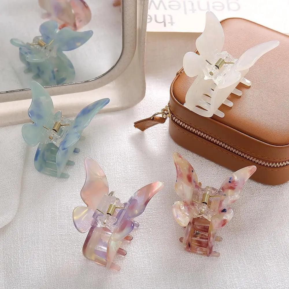 Charming Butterfly Women Hair Claw Acrylic Hair Holder Hair Styling Accessories Beautiful Clip For Women - STIL1098EDCSW