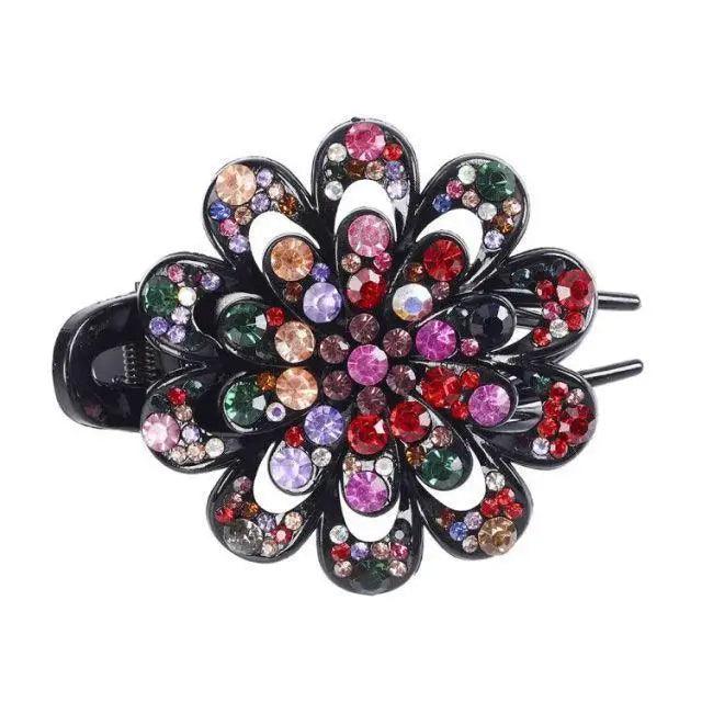 Charming Colorful Flower Red Hair Clip For Women Fashionable Design Beautiful Women Vintage Wedding Hair Clips