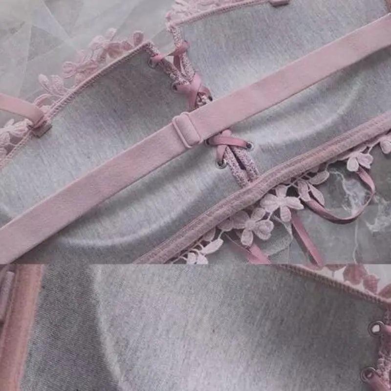 Charming Floral Embroidery Bras for Women Tied Lingerie Seamless Bra Bralette Wireless Brassiere Female Underwear