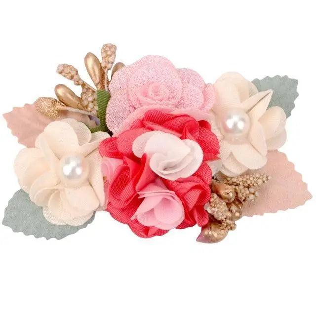 Charming Flower Pearl Hair Pins Cute Hair Accessories For Kids Girls Fashion Flower Design Crystal Pearl Hair Clip - 8