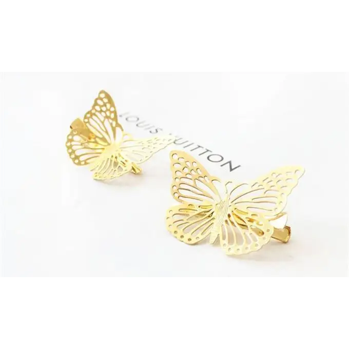 Charming Ladies Golden Butterfly Hair Clip Metal Hairpin For Women Elegant Hair Pins Hair Accessories For Girls