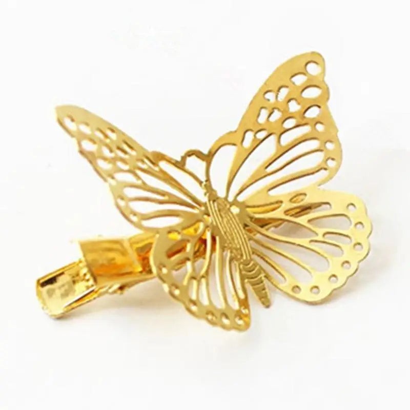 Charming Ladies Golden Butterfly Hair Clip Metal Hairpin For Women Elegant Hair Pins Hair Accessories For Girls