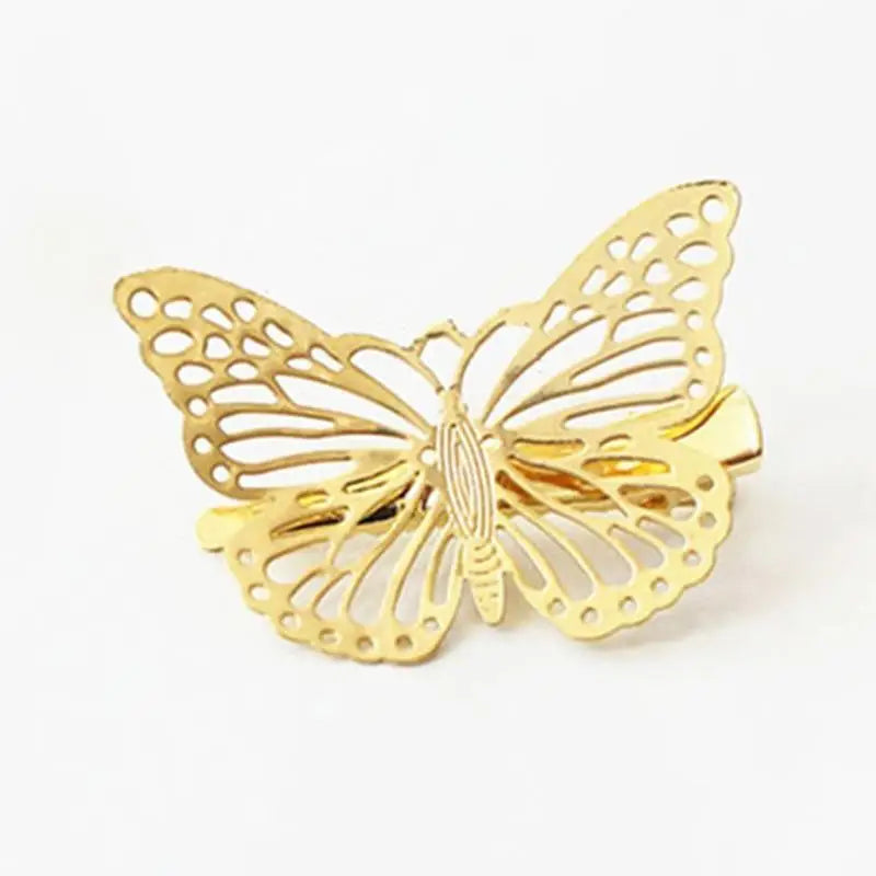 Charming Ladies Golden Butterfly Hair Clip Metal Hairpin For Women Elegant Hair Pins Hair Accessories For Girls