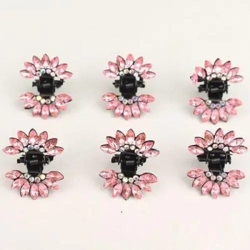 Charming Rhinestone Crystal Multicolor Hair Claws For Girls Elegant Mini Hair Jaw Claws Children Hair Accessories - 1