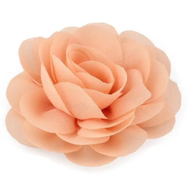 Charming Rose Flower Chiffon Folded Hair Clips For Girls Unique Kids Hair Accessories Classic Cute Design Hair Clip - 4