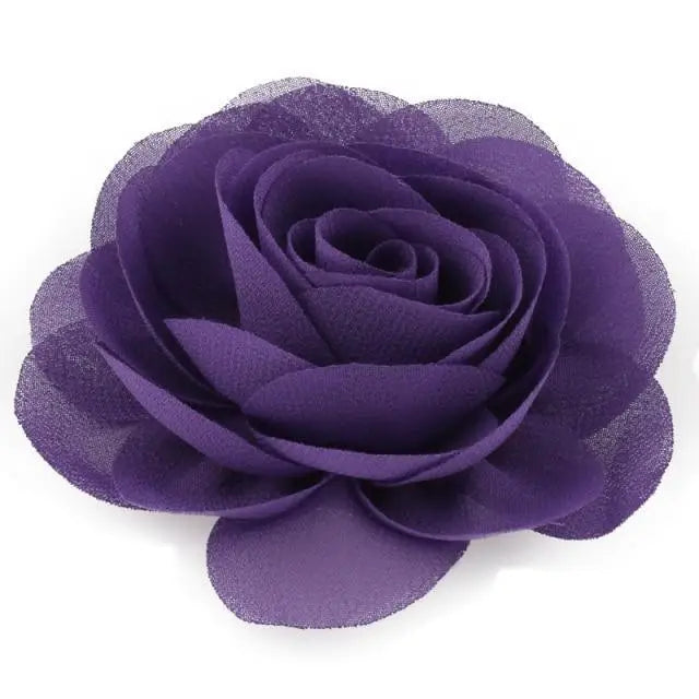 Charming Rose Flower Chiffon Folded Hair Clips For Girls Unique Kids Hair Accessories Classic Cute Design Hair Clip - 3