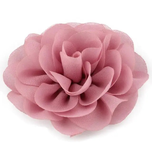 Charming Rose Flower Chiffon Folded Hair Clips For Girls Unique Kids Hair Accessories Classic Cute Design Hair Clip