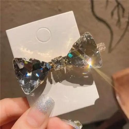 Charming Shiny Colorful Crystal Pearl Hair Clips For Women Rhinestone Hair Decorative Fancy Elegant Jewelry Hair