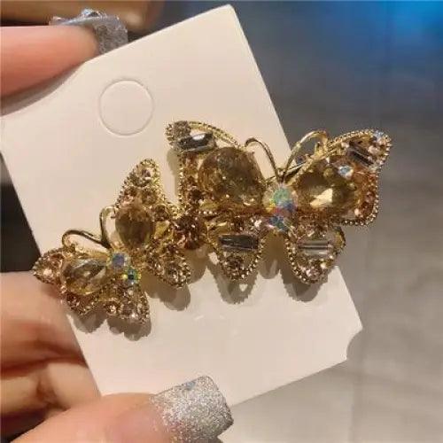 Charming Shiny Colorful Crystal Pearl Hair Clips For Women Rhinestone Hair Decorative Fancy Elegant Jewelry Hair