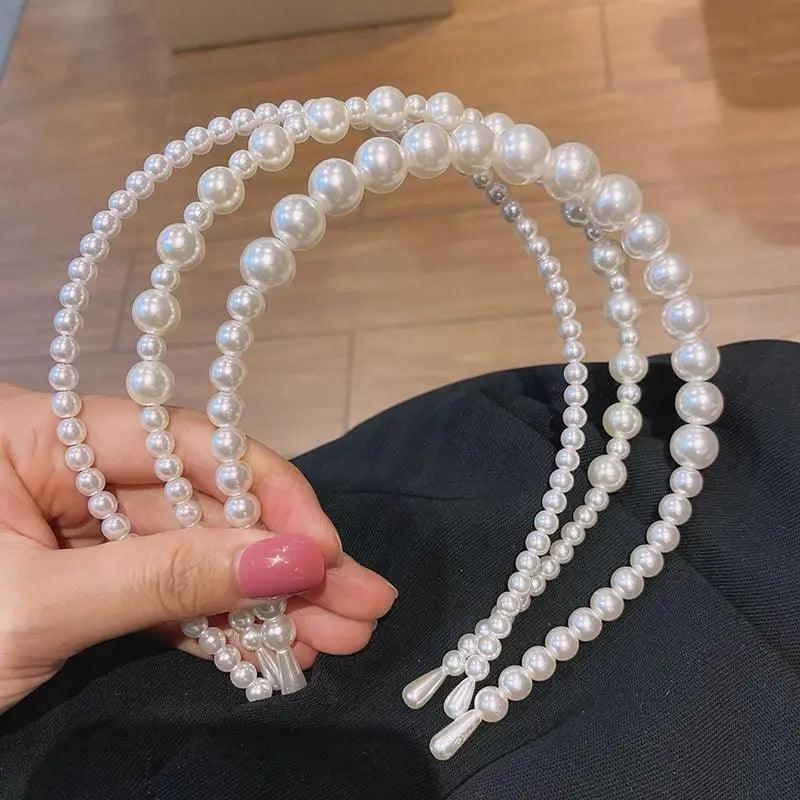 Charming Shiny White Ladies Elegant Pearls Headbands Cute Bridal Hairbands Wedding Hair Accessories For Women - STEVVEX Fashion - 701, cute hair band, elegant hair band, hair accessories, hair accessories for women, hair band, hair band for women, hair bands, Hairbands, Hairbands For women, Headbands, Hoop hairbands, luxury hair band, party hair band, pearl hair band, Pearls Headbands, retro hair band, stylish hair band, unique hair band, vintage hair band - Stevvex.com