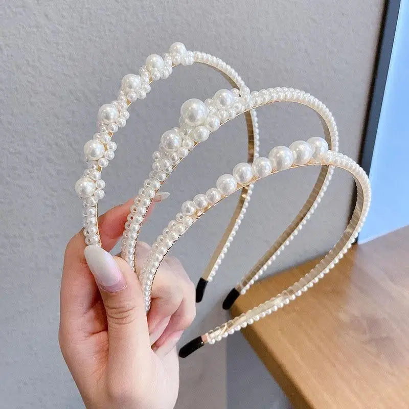 Charming Shiny White Ladies Elegant Pearls Headbands Cute Bridal Hairbands Wedding Hair Accessories For Women - STEVVEX Fashion - 701, cute hair band, elegant hair band, hair accessories, hair accessories for women, hair band, hair band for women, hair bands, Hairbands, Hairbands For women, Headbands, Hoop hairbands, luxury hair band, party hair band, pearl hair band, Pearls Headbands, retro hair band, stylish hair band, unique hair band, vintage hair band - Stevvex.com