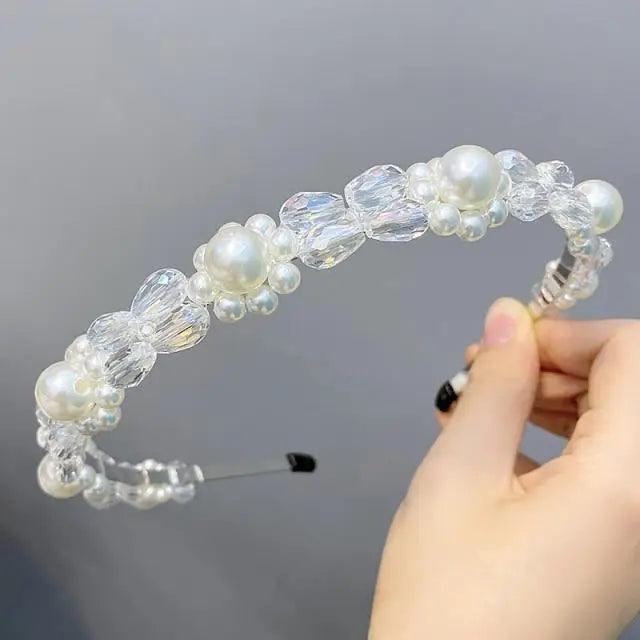 Charming Shiny White Ladies Elegant Pearls Headbands Cute Bridal Hairbands Wedding Hair Accessories For Women - STEVVEX Fashion - 701, cute hair band, elegant hair band, hair accessories, hair accessories for women, hair band, hair band for women, hair bands, Hairbands, Hairbands For women, Headbands, Hoop hairbands, luxury hair band, party hair band, pearl hair band, Pearls Headbands, retro hair band, stylish hair band, unique hair band, vintage hair band - Stevvex.com