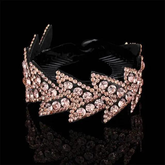 Charming Super Large Rhinestone Glitter Lightweight Sparkly Hair Jaw Claws Clips Large Size Grips Clamps Ponytail Bun