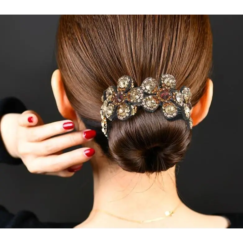 Charming Super Large Rhinestone Glitter Lightweight Sparkly Hair Jaw Claws Clips Large Size Grips Clamps Ponytail Bun