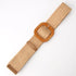 Charming Women Waist Belt Classic Round Wooden Buckle Casual Design Dress Women Buckle Waist Dress Band - STEVVEX Fashion - 702, belt, belt for women, belts, casual belt, classic belt, elastic belt, elegant belt, fashion belt, new design belt, retro belt, round buckle belt, straw woven belt, stylish belt, trendy belt, vintage belt, wide strap belt, women belts, wooden buckle belt, wooden style belt, woven belt - Stevvex.com