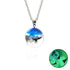 Chic Transparent Resin Round Ball Blue Sky White Cloud Moon Pendant Necklace for Women - Fashion Chain Necklace Jewelry