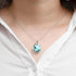 Chic Transparent Resin Round Ball Blue Sky White Cloud Moon Pendant Necklace for Women - Fashion Chain Necklace Jewelry