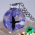 Chic Transparent Resin Round Ball Blue Sky White Cloud Moon Pendant Necklace for Women - Fashion Chain Necklace Jewelry