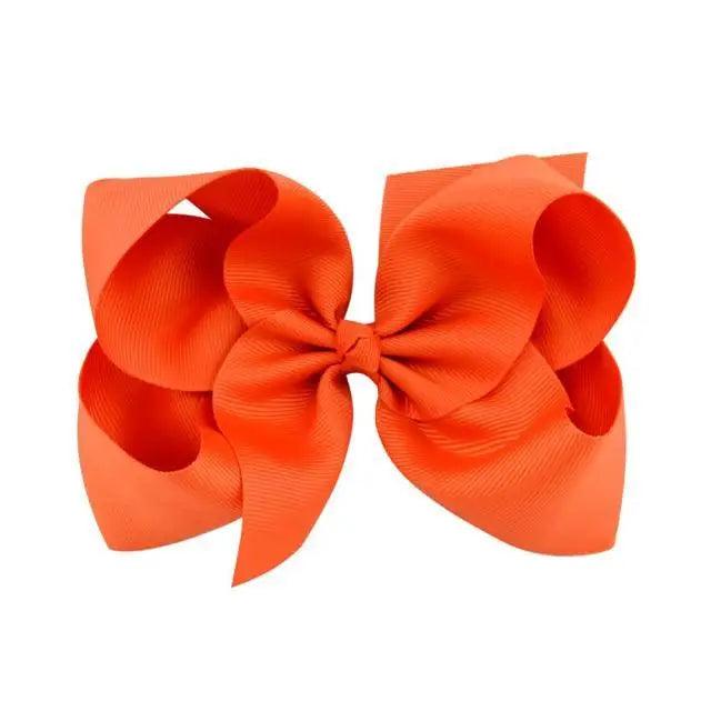 Children Modern Style Big Ribbon Solid Hair Bows With Clips For Kids Teens Girls Retro Hair Bows Strong Clips Charming