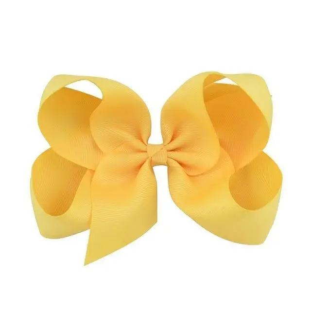 Children Modern Style Big Ribbon Solid Hair Bows With Clips For Kids Teens Girls Retro Hair Bows Strong Clips Charming