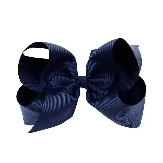 Children Modern Style Big Ribbon Solid Hair Bows With Clips For Kids Teens Girls Retro Hair Bows Strong Clips Charming