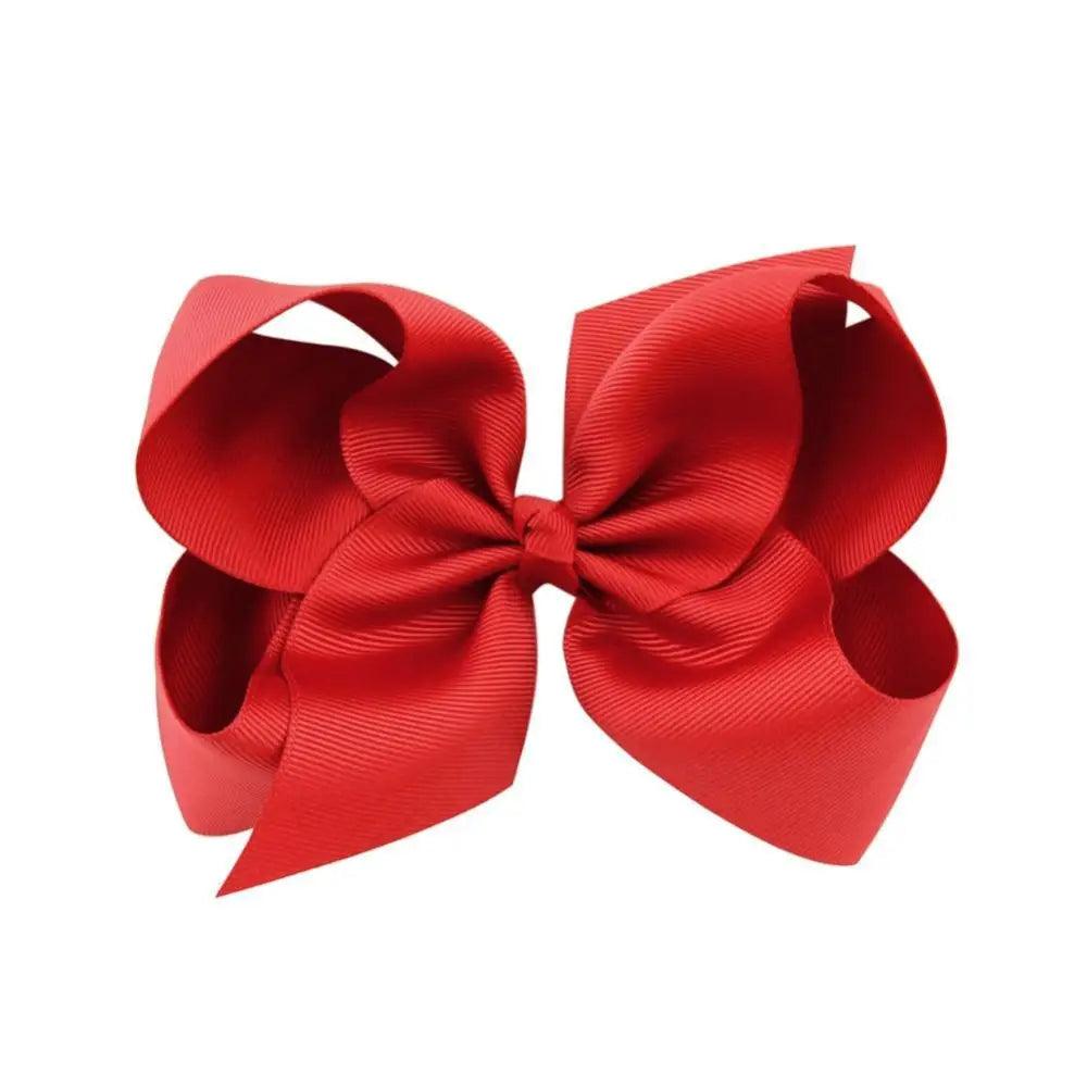 Children Modern Style Big Ribbon Solid Hair Bows With Clips For Kids Teens Girls Retro Hair Bows Strong Clips Charming