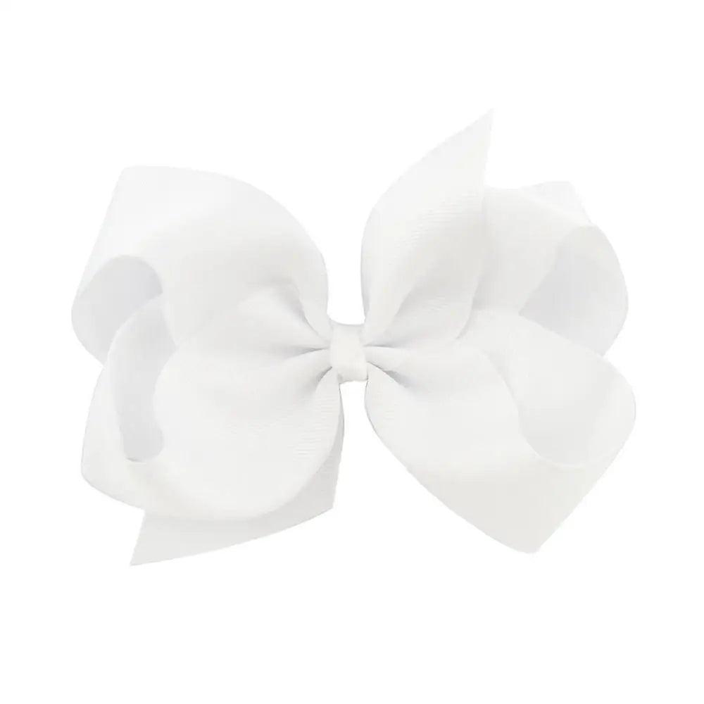 Children Modern Style Big Ribbon Solid Hair Bows With Clips For Kids Teens Girls Retro Hair Bows Strong Clips Charming