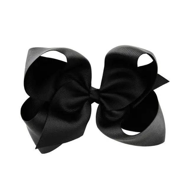 Children Modern Style Big Ribbon Solid Hair Bows With Clips For Kids Teens Girls Retro Hair Bows Strong Clips Charming