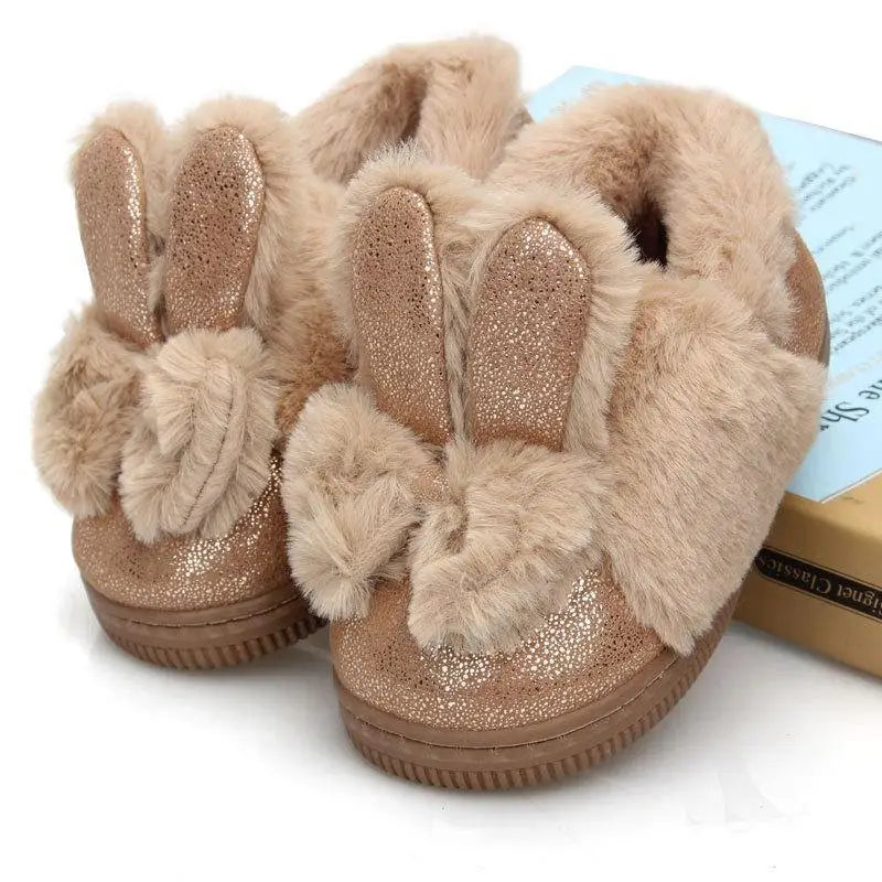 Children's cotton slipper bag heel warm and non slip baby home shoes men's and women's cotton shoes - STEVVEX Baby - 7, baby, baby boys, baby bunny shoes, baby footwear, baby girls, baby shoes, baby soft shoes, baby warm shoes, baby winter footwear, baby winter shoes, winter footwear - Stevvex.com