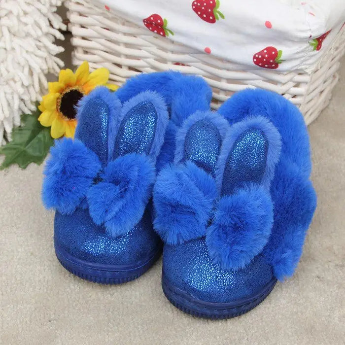 Children's cotton slipper bag heel warm and non slip baby home shoes men's and women's cotton shoes - STEVVEX Baby - 7, baby, baby boys, baby bunny shoes, baby footwear, baby girls, baby shoes, baby soft shoes, baby warm shoes, baby winter footwear, baby winter shoes, winter footwear - Stevvex.com