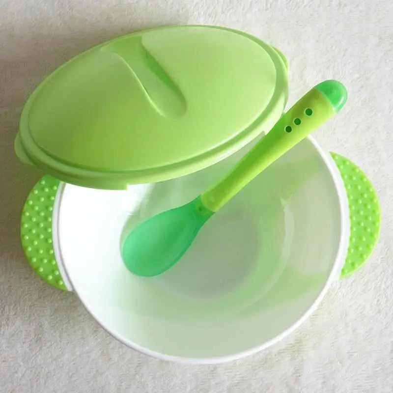 Children's Tableware Baby Learning Dishes With Suction Cup Assist Food Bowl Temperature Sensing Spoon Baby Feeding Bowl - STEVVEX Baby - Baby, baby fork, Baby spoon, Children's Tableware, Christmas gifts, Feeding Bowl for baby, Feeding Fork, Flexible Fork for babies, Food Bowl for baby, Fork, Fork for baby, Infant Feeding Spoon for baby, Infant Food Feeding Spoon Fork, Learning Dishes, learning dishes for baby, new year gifts, Spoon set - Stevvex.com