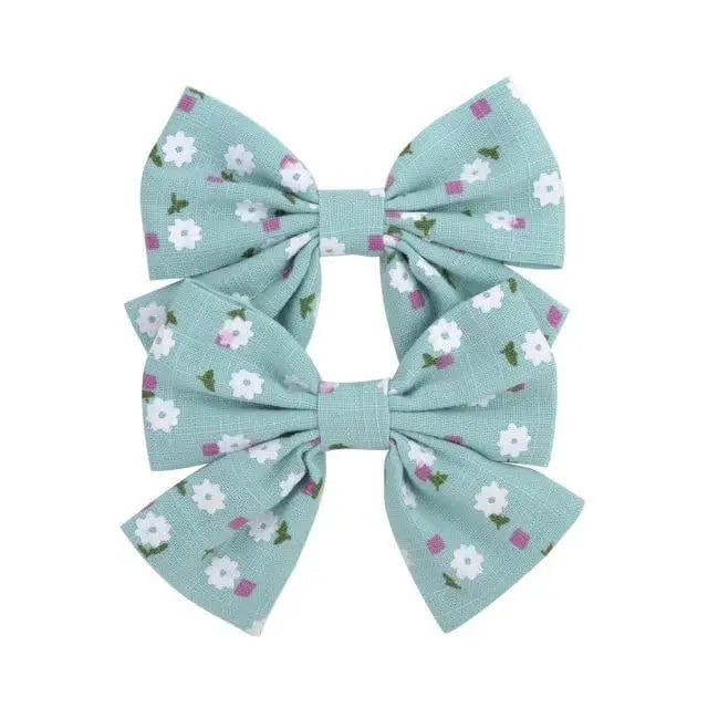 Children Solid Hair Bows Handmade Hair Clips Barrettes Modern Hairpins Ponytail Holder Accessories For Kids Elegant