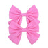 Children Solid Hair Bows Handmade Hair Clips Barrettes Modern Hairpins Ponytail Holder Accessories For Kids Elegant