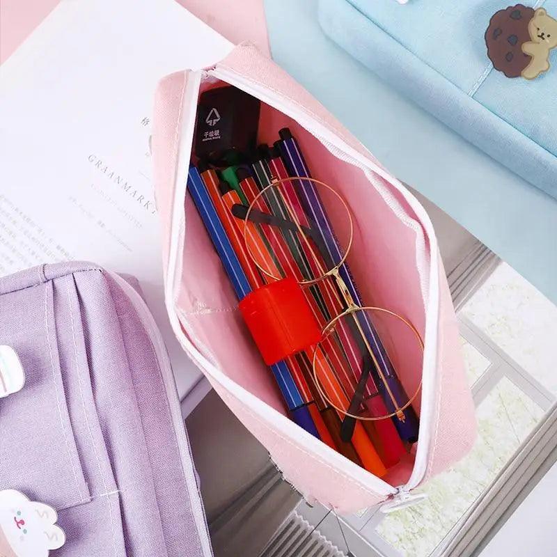 Classic Cartoon Large Capacity Stylish Students Pencil Pouch Cute Creative Design Case For School - STIL8569GCVGH