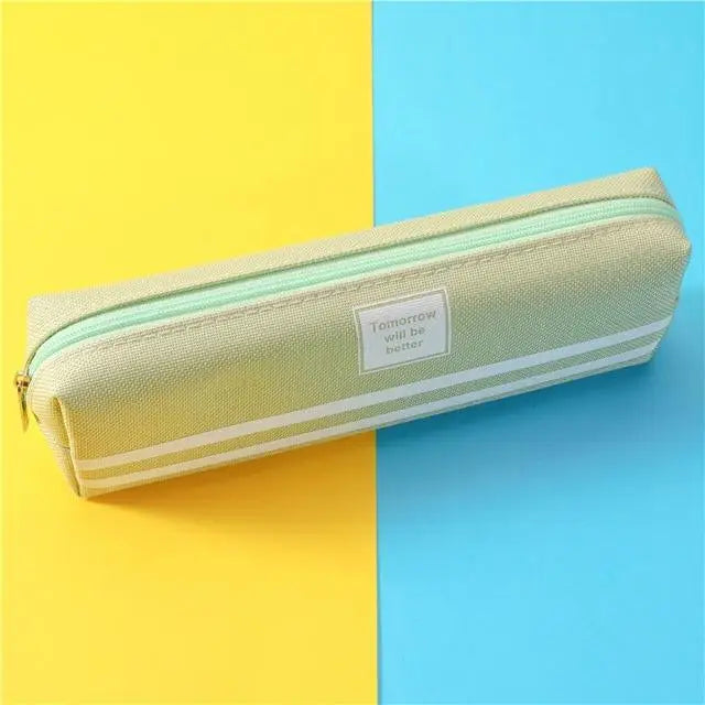 Classic Colorful Large Capacity Pencil Cases For Students Cool Design Double Zipper Pencil Pouch Pen Bag For School