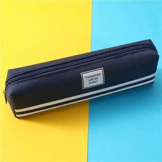 Classic Colorful Large Capacity Pencil Cases For Students Cool Design Double Zipper Pencil Pouch Pen Bag For School