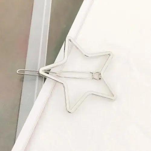 Classic Geometric Alloy Moon Circle Star Shaped Metal Women Hair Clips Trendy Various Shapes Hair Clip For Girl Cute