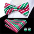 Classic Green Bow Ties Men Silk Butterfly Tie With Pocket Square And Cufflinks Set For Men Elegant Design Wedding Party