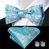 Classic Green Bow Ties Men Silk Butterfly Tie With Pocket Square And Cufflinks Set For Men Elegant Design Wedding Party