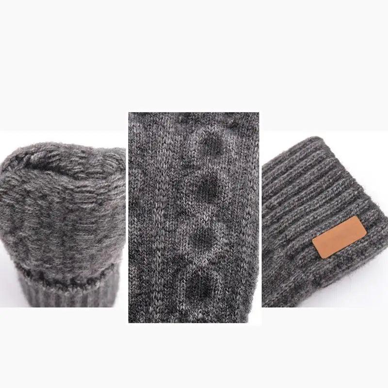 Classic Knitted Fingerless Winter Unisex Outdoor Gloves For Men Women Retro Soft Unisex Stretch Elastic Warm Half Finger Cycling Gloves - STEVVEX Fashion - 717, comfortable gloves, cute gloves, cycling gloves, Fingerless Gloves, gloves, gloves for winter, half finger gloves, knitted gloves, outdoor gloves, retro gloves, soft gloves, stretchable gloves, thick gloves, unisex gloves, vintage gloves, warm gloves, winter gloves - Stevvex.com