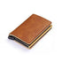 Classic Multifunction Automatic Aluminum Alloy Leather Credit Card Holder Retro New Pop - Up Card Ejector Business