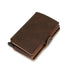 Classic Multifunction Automatic Aluminum Alloy Leather Credit Card Holder Retro New Pop - Up Card Ejector Business