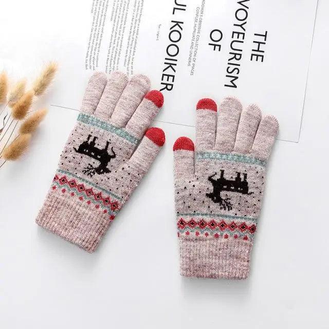 Colorful Christmas Deer Printed Warm Autumn Winter Comfortable Gloves For Men Women Cute Unisex Stylish Design Soft Full Finger Gloves - STEVVEX Fashion - 717, animal theme gloves, autumn gloves, christmas deer gloves, christmas gloves, classic colorful gloves, comfortable gloves, cute gloves, full finger gloves, gloves, gloves for autumn, gloves for men women, gloves for winter, soft gloves, thick gloves, unisex gloves, warm gloves, windproof gloves, winter gloves - Stevvex.com