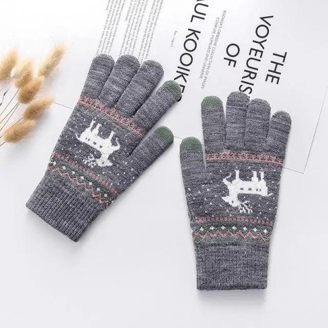 Colorful Christmas Deer Printed Warm Autumn Winter Comfortable Gloves For Men Women Cute Unisex Stylish Design Soft Full Finger Gloves - STEVVEX Fashion - 717, animal theme gloves, autumn gloves, christmas deer gloves, christmas gloves, classic colorful gloves, comfortable gloves, cute gloves, full finger gloves, gloves, gloves for autumn, gloves for men women, gloves for winter, soft gloves, thick gloves, unisex gloves, warm gloves, windproof gloves, winter gloves - Stevvex.com