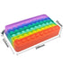 Colorful Stress Relief Squeeze Anti Stress Pop It Soft Pencil Case For Students Rainbow Color School Case