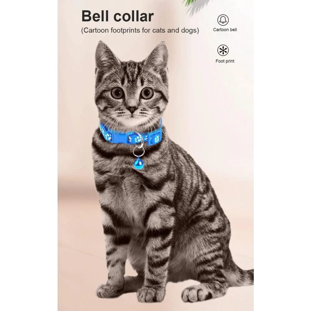 Colorful Super Soft Nylon Pet Adjustable Collars Cute Print Collar Stylish Footprint Pets Necklace Collars For Dogs