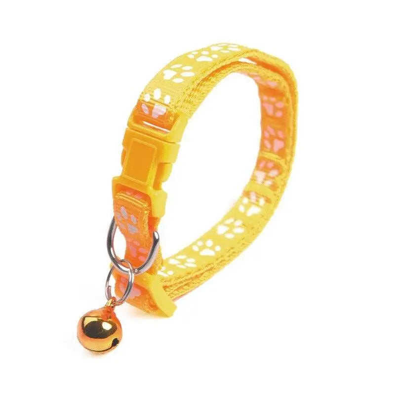 Colorful Super Soft Nylon Pet Adjustable Collars Cute Print Collar Stylish Footprint Pets Necklace Collars For Dogs