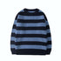 Comfortable Autumn Winter Knitted Striped Sweater Women Casual Oversized Pullovers Sweaters Loose Warm Jumper